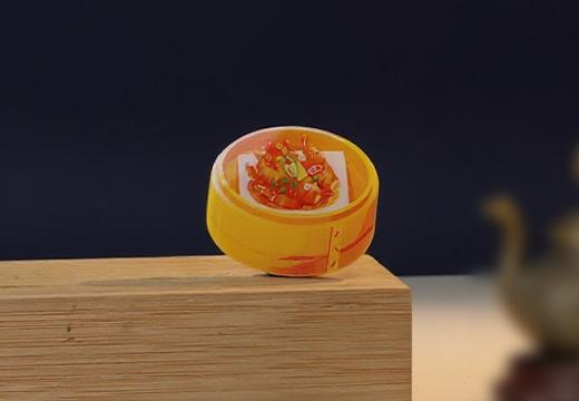 广式茶点亚克力冰箱贴定制