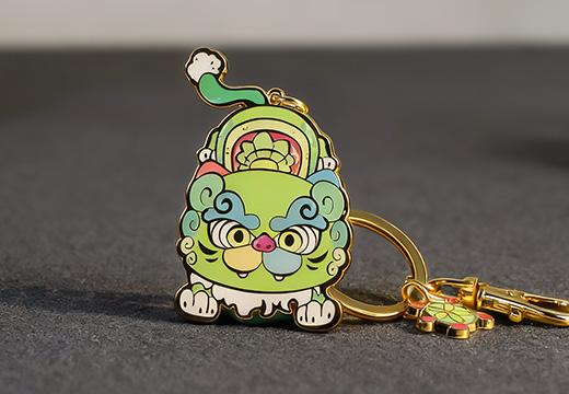 醒狮金属钥匙扣挂件定制