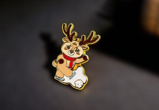 麋鹿金属珐琅徽章定制
