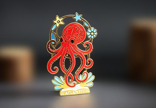 章鱼透光金属书签定制