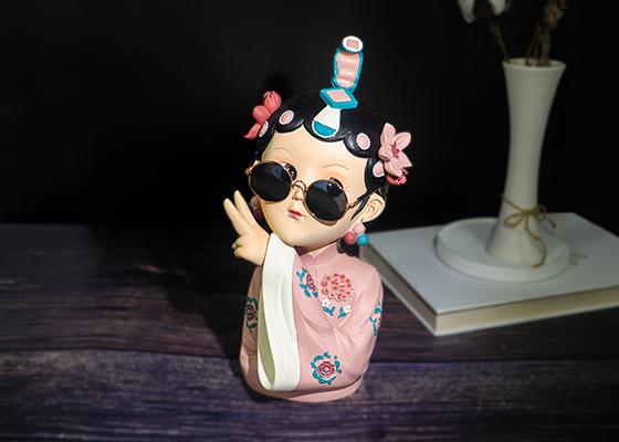 国潮京剧树脂公仔摆件定制