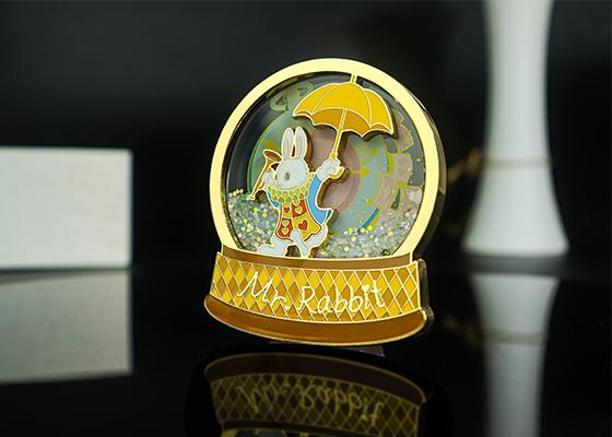 怀表兔流沙闪粉冰箱贴定制