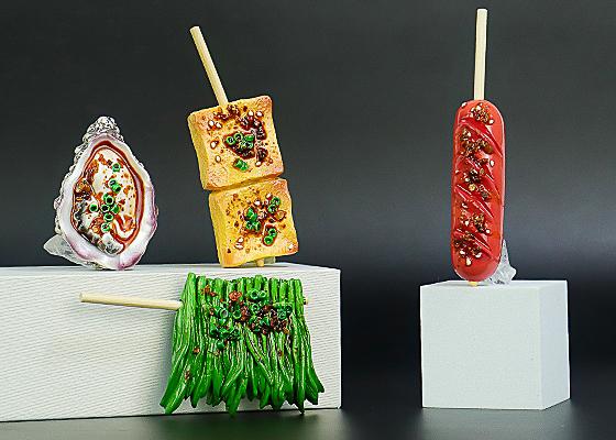 食玩烧烤立体冰箱贴定制