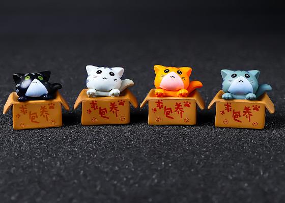 纸箱小猫树脂冰箱贴定制