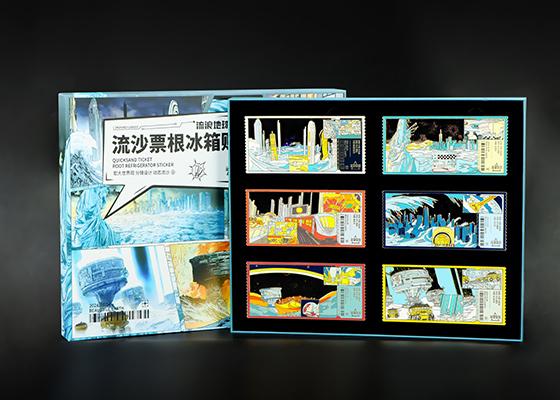 漫画金属流沙冰箱贴套装定制