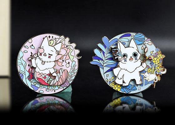 山海经小藏系列金属旋转徽章