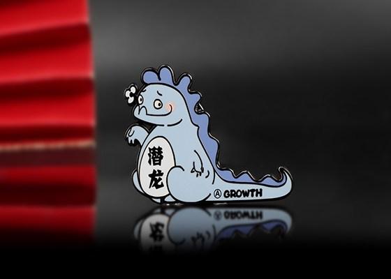 小恐龙金属珐琅徽章定制