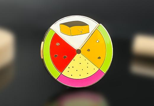 旋转金属珐琅徽章定制