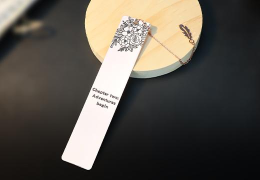 玫瑰金金属书签定制