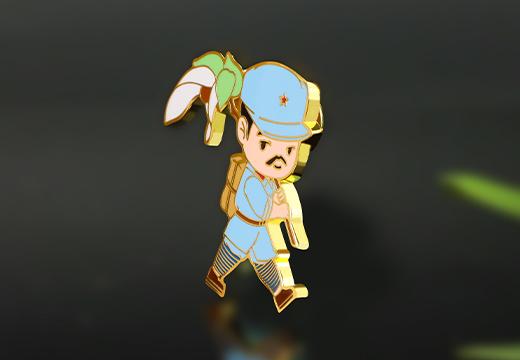 红色文化金属徽章定制