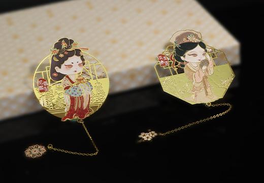 四大美人金属书签套装定制