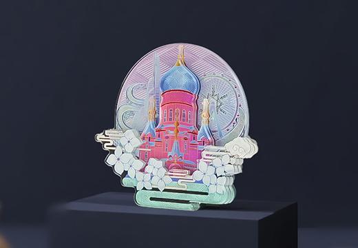 建筑物亚克力冰箱贴定制