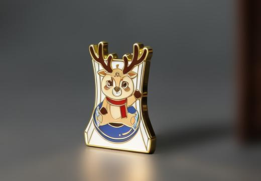 小鹿金属珐琅徽章定制